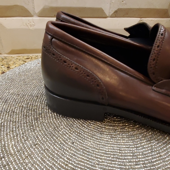 SOLD!! ERMENEGILDO ZEGNA Brown Loafers - Size 6 1/2 - Picture 4 of 8